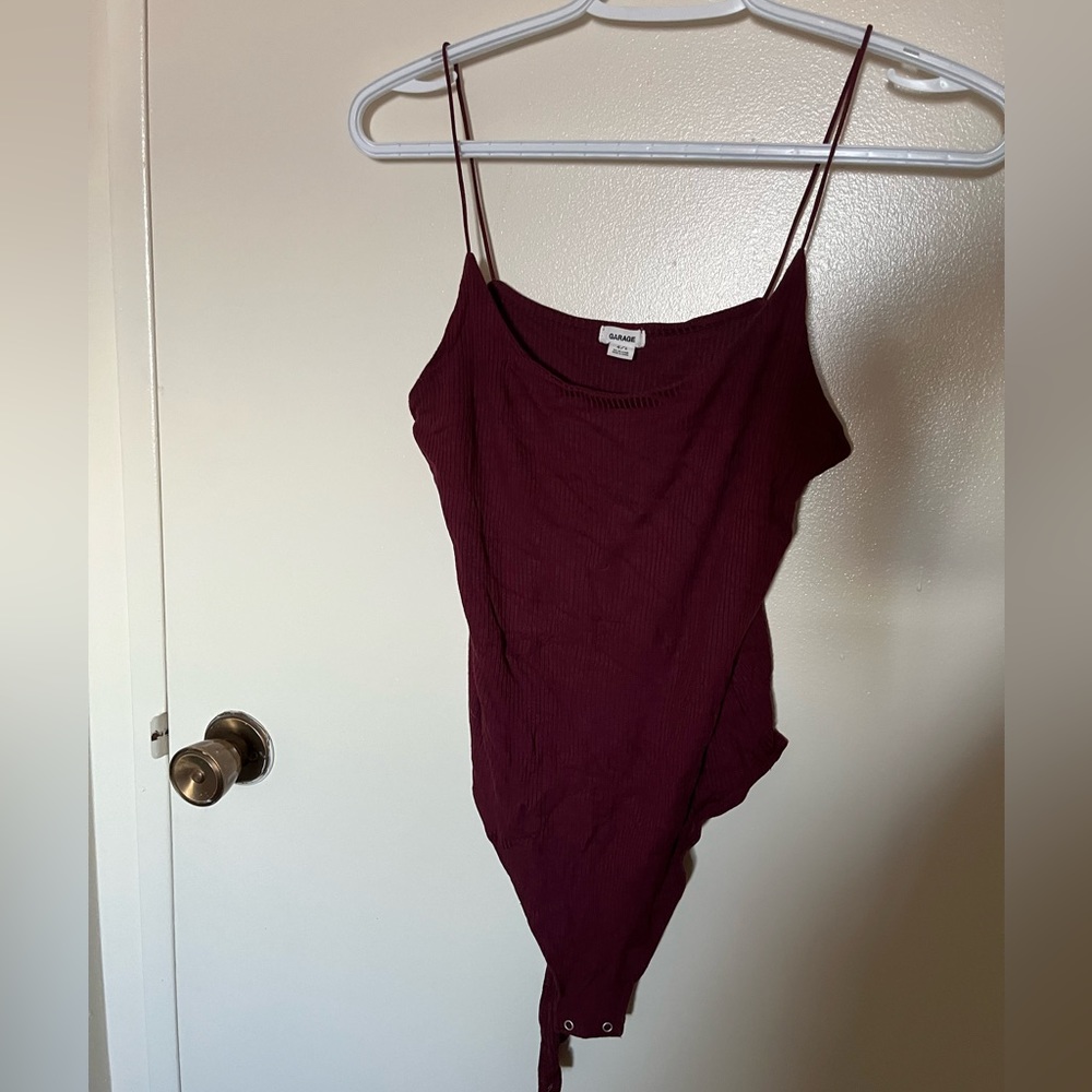 Garage Burgundy Bodysuit